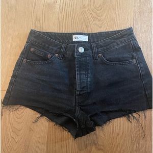 Black Zara Jean Shorts